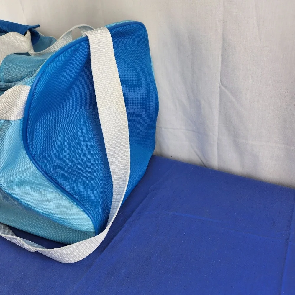 Adidas Diablo Small Duffel Bag Light‎ Blue/Real Blue White Gym Bag